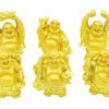 Golden Laughing Buddha For Ultimate Wealth (Large Set Of 6)5