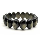 Golden Obsidian Olive Shaped Bangle Bracelet 金黑曜石1