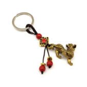 Good Fortune Brass Feng Shui Pi Yao Keychain1