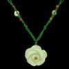 Graceful Rose Jade Pendant with Necklace3