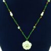 Graceful Rose Jade Pendant with Necklace4