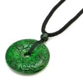 Green Jade Disc Pendant For Luck & Blessing From Heaven1