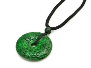 Green Jade Disc Pendant For Luck & Blessing From Heaven1