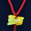 Green and Yellow Jade Pi Yao Pendant with Chain2