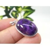 High Grade Sugilite Cabochon Pendant with 925 Silver Frame1