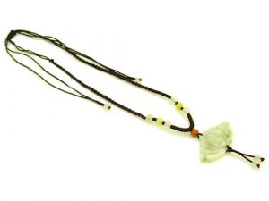 Jade Bat With Coin Necklace1