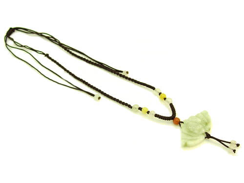 Jade Bat With Coin Necklace - Buy-FengShui.com