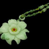 Jade Peony Mau Tan Pendant Necklace1