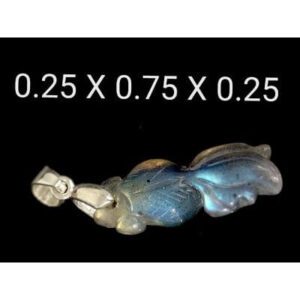 Labradorite Gold Fish Crystal Pendant1