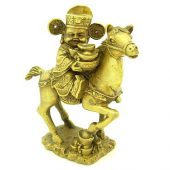 Little Wealth God Holding Gold Ingot On Horse1