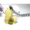 Liuli Glass Fox Pendant Crystal Necklace2