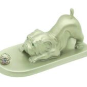 Lucky Pewter Bulldog With Ball1