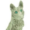 Lucky Pewter Dog With Sparkling Green Eyes4