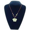 Magnolia Flower Jade Pendant With Necklace2