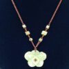 Magnolia Flower Jade Pendant With Necklace5