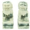 Marble Fu Dogs on Stand for Protection (1 Pair)1