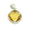 Natural Citrine Star Of David Pendant With 925 Silver Chain2