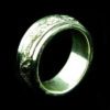 Oxidized Silver Double Dragon Rotating Ring2