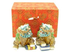 Porcelain Fu Dogs For Literary Luck1