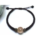 Rutilated Quartz Bead Adjustable Crystal Bracelet