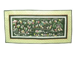 Silk Embroidered Picture Of Hundred Children - Villa and Lake1