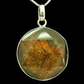 Star Of David Ammolite With 925 Silver Holder And Chain1