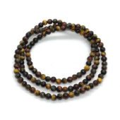 Tri-colored Tiger Eye 3-round Bracelet (4mm)1