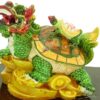 Vibrant Double Dragon Tortoises Carrying Coins And Child1