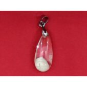 White Phantom Quartz Teardrop Crystal Pendant 白幽灵1