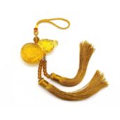 Yellow Liuli Feng Shui Wulou Tassel - Wu Lou Good Health1