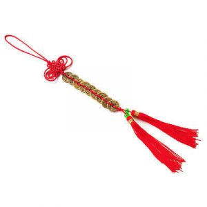 These Nine Emperors coins tied together with auspicious red thread and end with two Oriental tassels is an auspicious wealth and luck enhancers