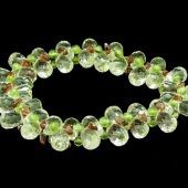 Clear Quartz With Garnet And Peridot Crystal Bracelet