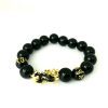 Feng Shui Obsidian Stone Beads Bracelet Blue 2