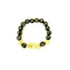Feng Shui Obsidian Stone Beads Bracelet Gold 1