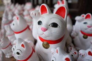 Lucky Cat statues