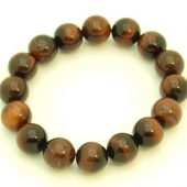 Red Tiger's Eye Round Bracelet 12mm