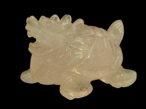 Rose Quartz Crystal Fengshui Dragon Tortoise (M)