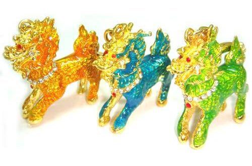 Bejwewled Qilin Keychain