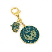 Green Dragon Lunar Mansions Harmonizing Amulet Keychain