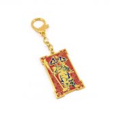 Nine Dragons Kuan Kung Talisman Feng Shui Keychain