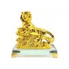 Auspicious Golden Good Fortune Tiger Statue with Gold Ingots