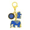 Anti-Robbery Amulet with Blue Rhino and Elephant
