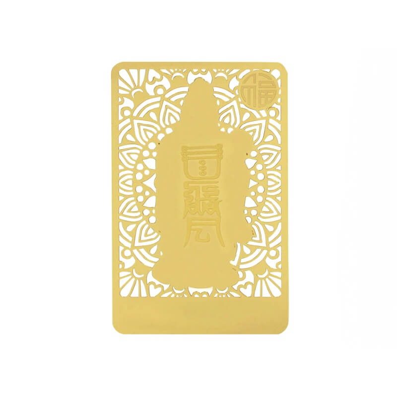 God Of Happiness Metal Gold Card