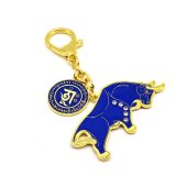 Big Money Bull Amulet Feng Shui Keychain