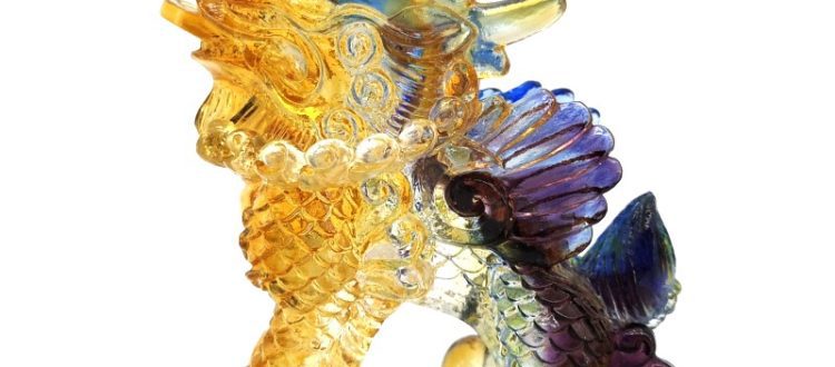 Colorful Liuli Feng Shui Winged Chi Lin