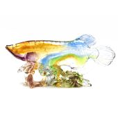 Colorful Liuli Glass Feng Shui Arowana for Abundance