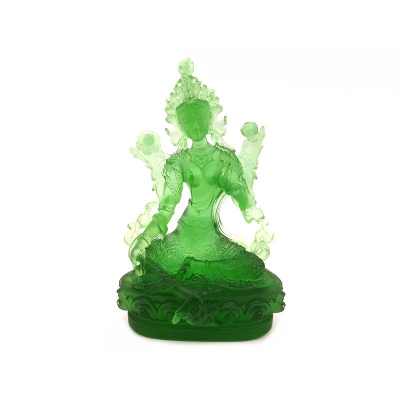 Liuli Glass Feng Shui Green Tara