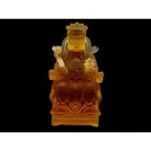 Yellow Liuli Sitting Feng Shui Wealth God