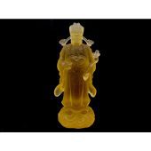 Yellow Liuli Standing Feng Shui Wealth God