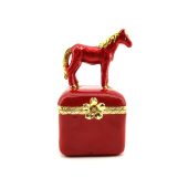 Peach Blossom Horse on Treasure Box